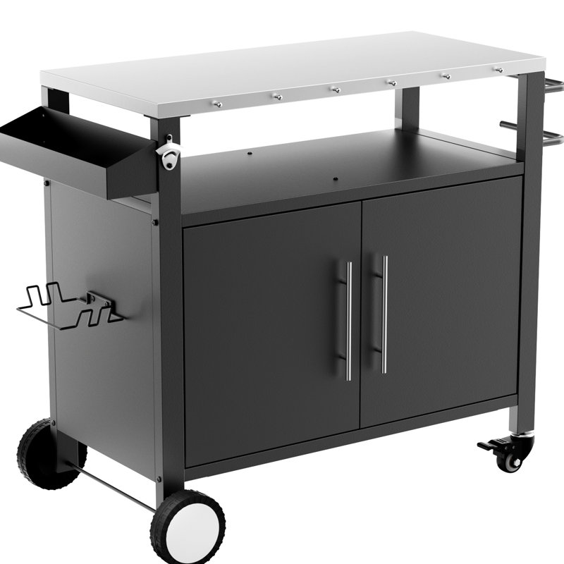 Chariot-bar extérieur avec suffisamment d'espace pour les réservoirs de propane et les outils de barbecue - Complétez votre configuration