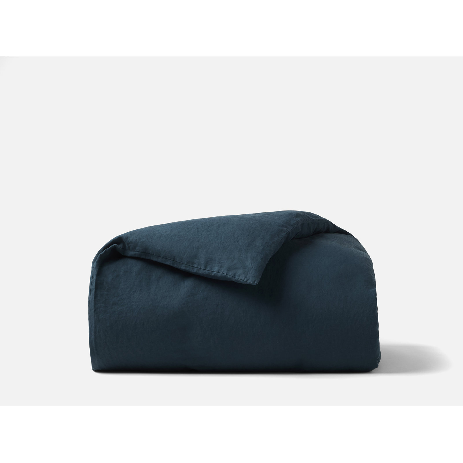 Coyuchi Organic Relaxed Linen Duvet Cover, King/Cal King Duvet Cover, Midnight Indigo