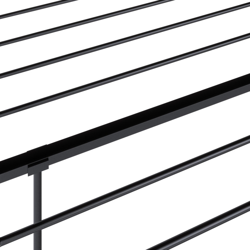 Ottorina Metal Bed, Black, Single (3')