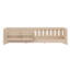Lit plateforme simple en bois avec garde-corps et tablettes de rangement, naturel-834557735-834557734
