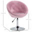 Siège d'appoint chic - rose, rond, réglable en hauteur pour le salon