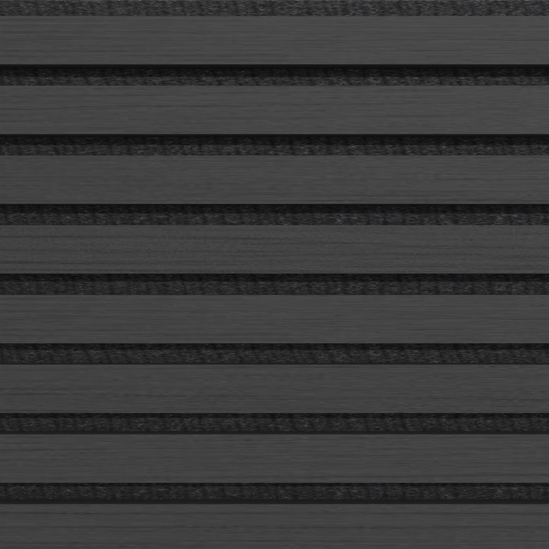 Panneaux muraux décoratifs 3D Slat Wall Panels, Noir, H 94,5 po x l 11,8 po