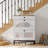 Shoe Storage Cabinet with 2 Flip Drawer & Top Drawer, Adjustable Shoe Rack for Entryway-1608414404