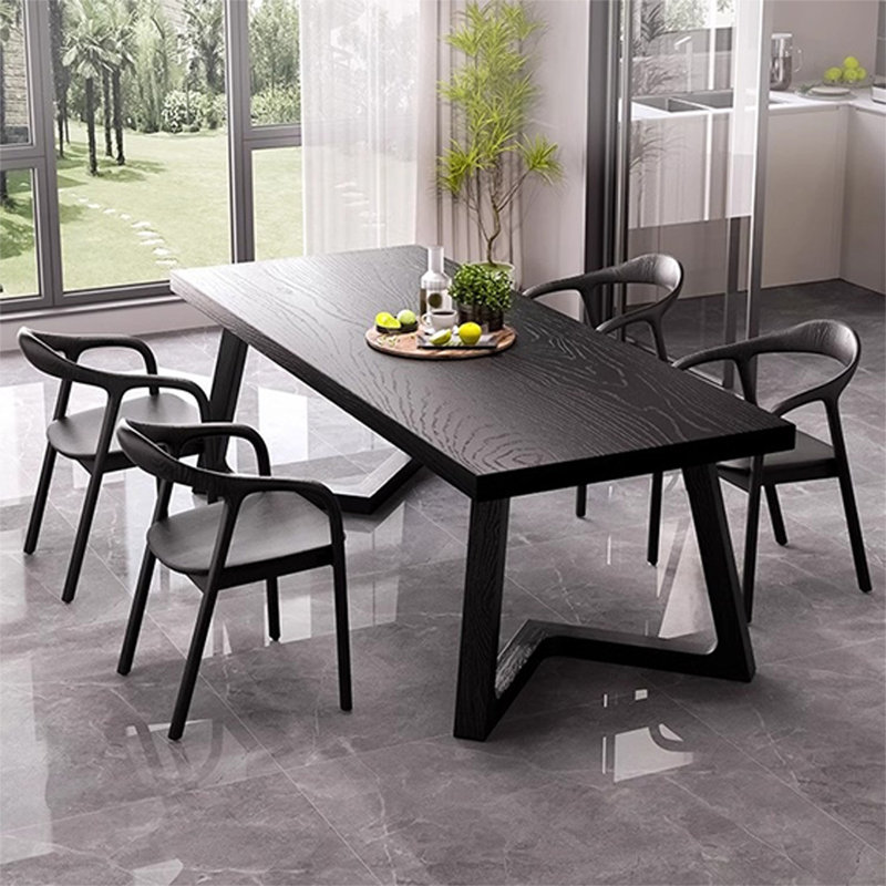 Aesthetic and practical solid wood table sets, 29.52"H x 62.99"L x 27.56"W