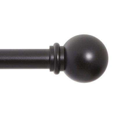 Ball End Single Curtain Rod, 28-48" or 48-86" Adjustable Length, 5/8" Dia. Steel - Basics by Wayfair™