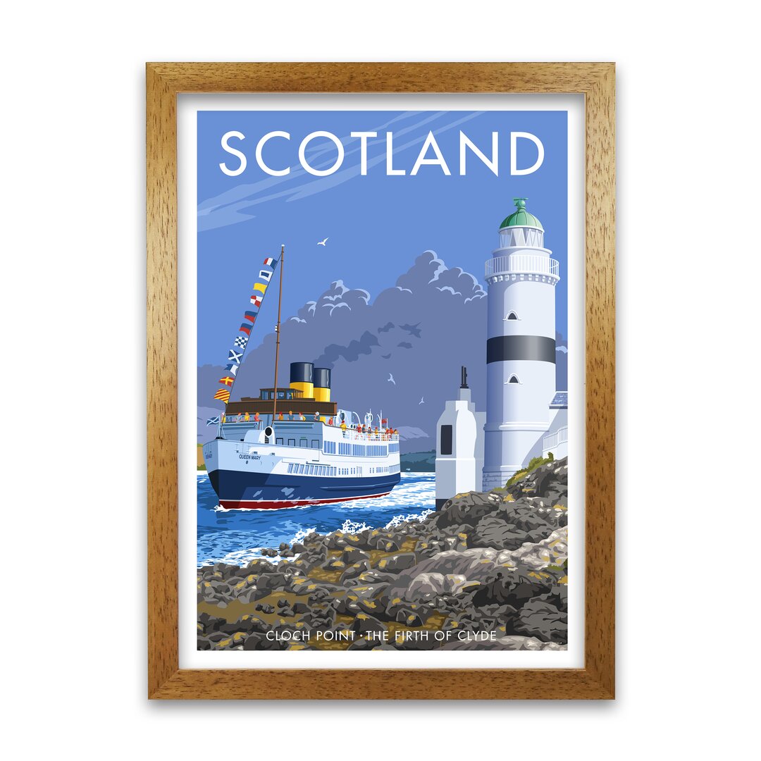 Gerahmtes Poster Scotland Cloch Point von Stephen Millership