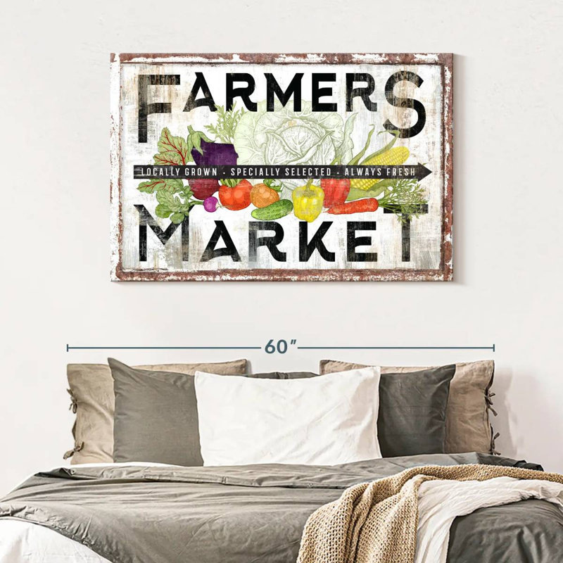 «Farmers Market», impression sur toile, H 32 po x l 48 po x P 1,25 po