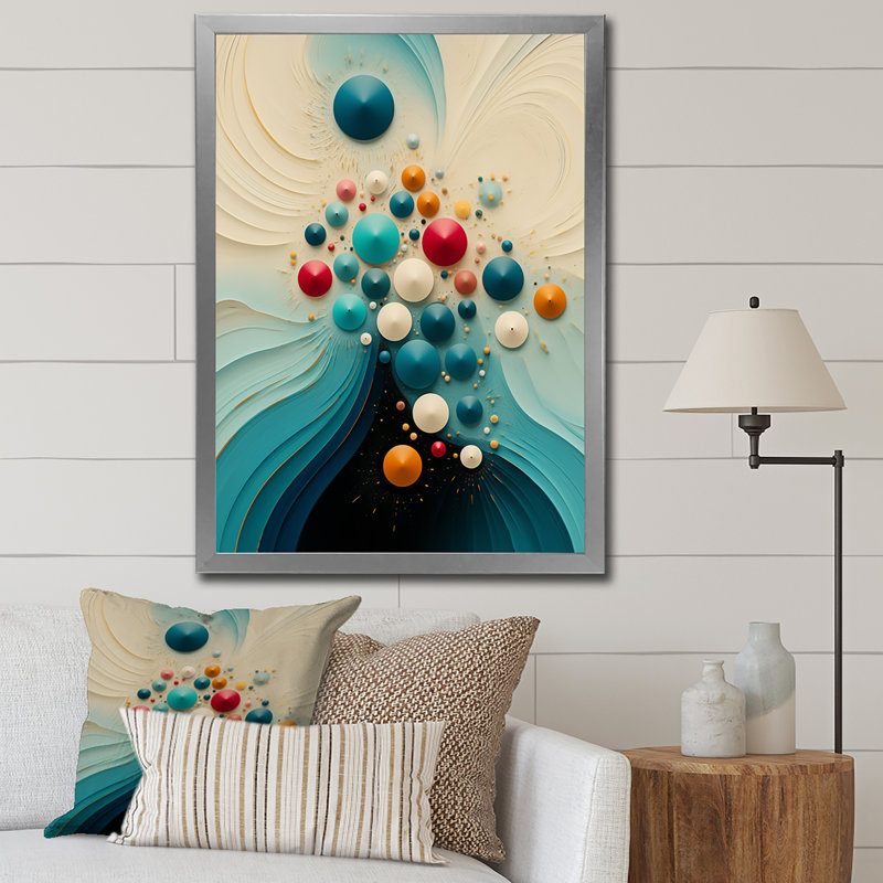 Contemplating Divinity Circular Harmony - impression, Cadre simple gris, H 40 po x l 30 po