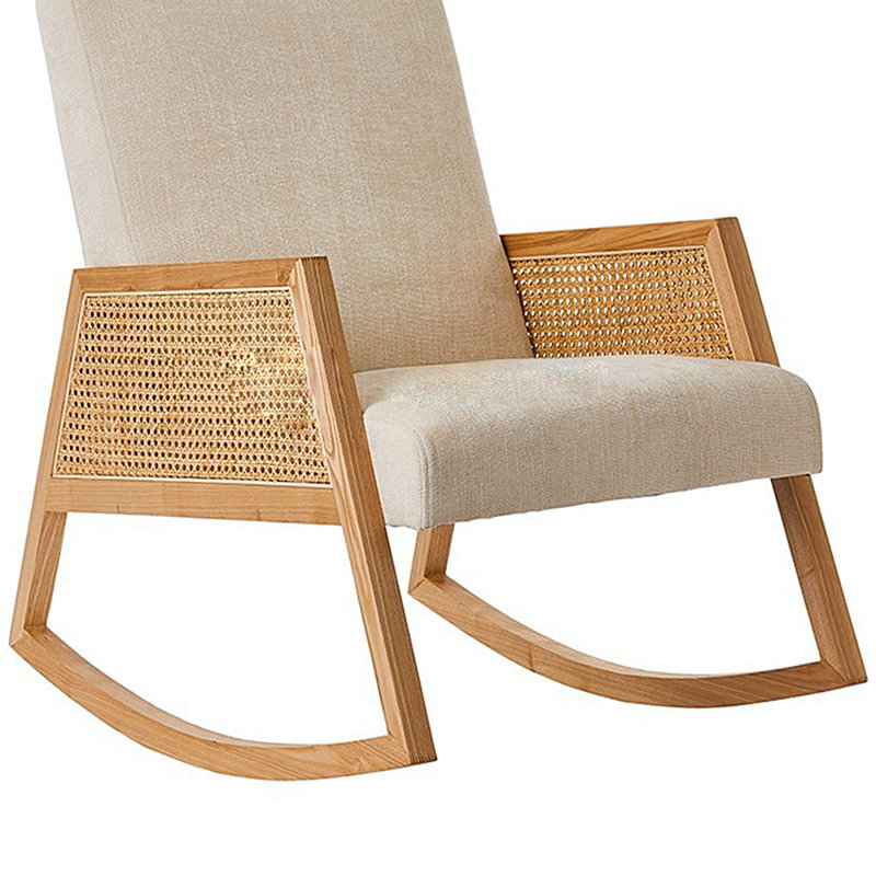 Chaise berçante en teck de haute qualité