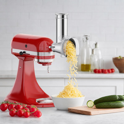 Accessoire de râpe à fromage en acier inoxydable GVode pour batteur sur socle KitchenAid