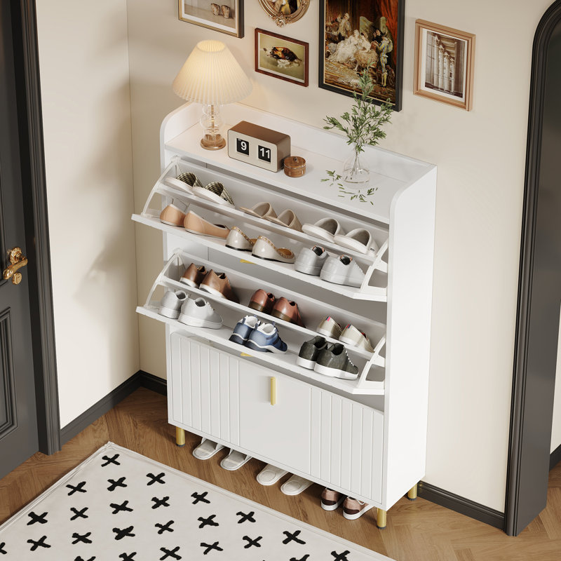 24 Pair Flip Down Shoe Storage