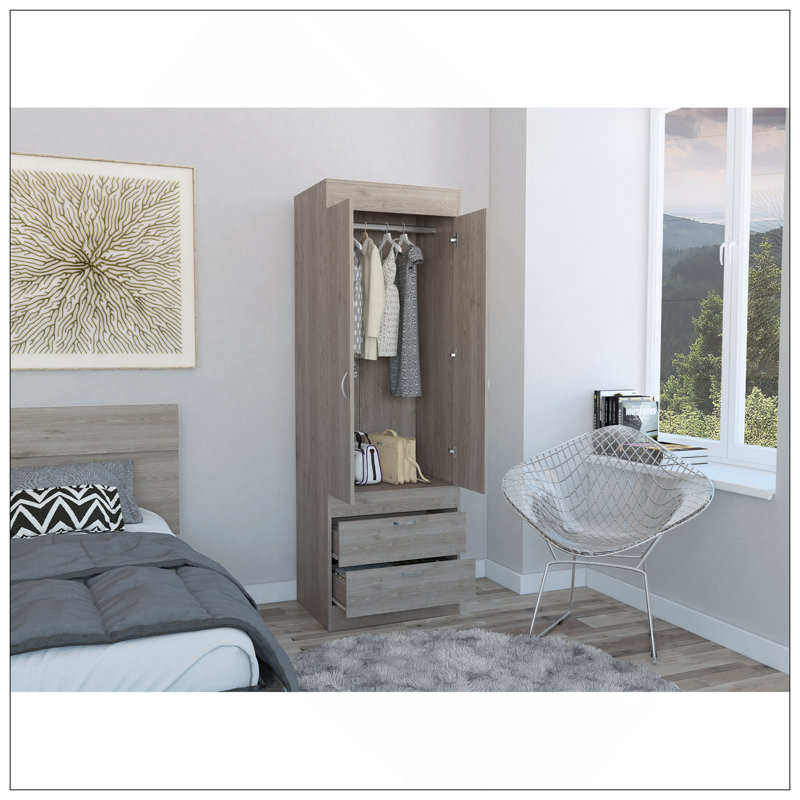 Armoire Tarento, chambre, gris clair