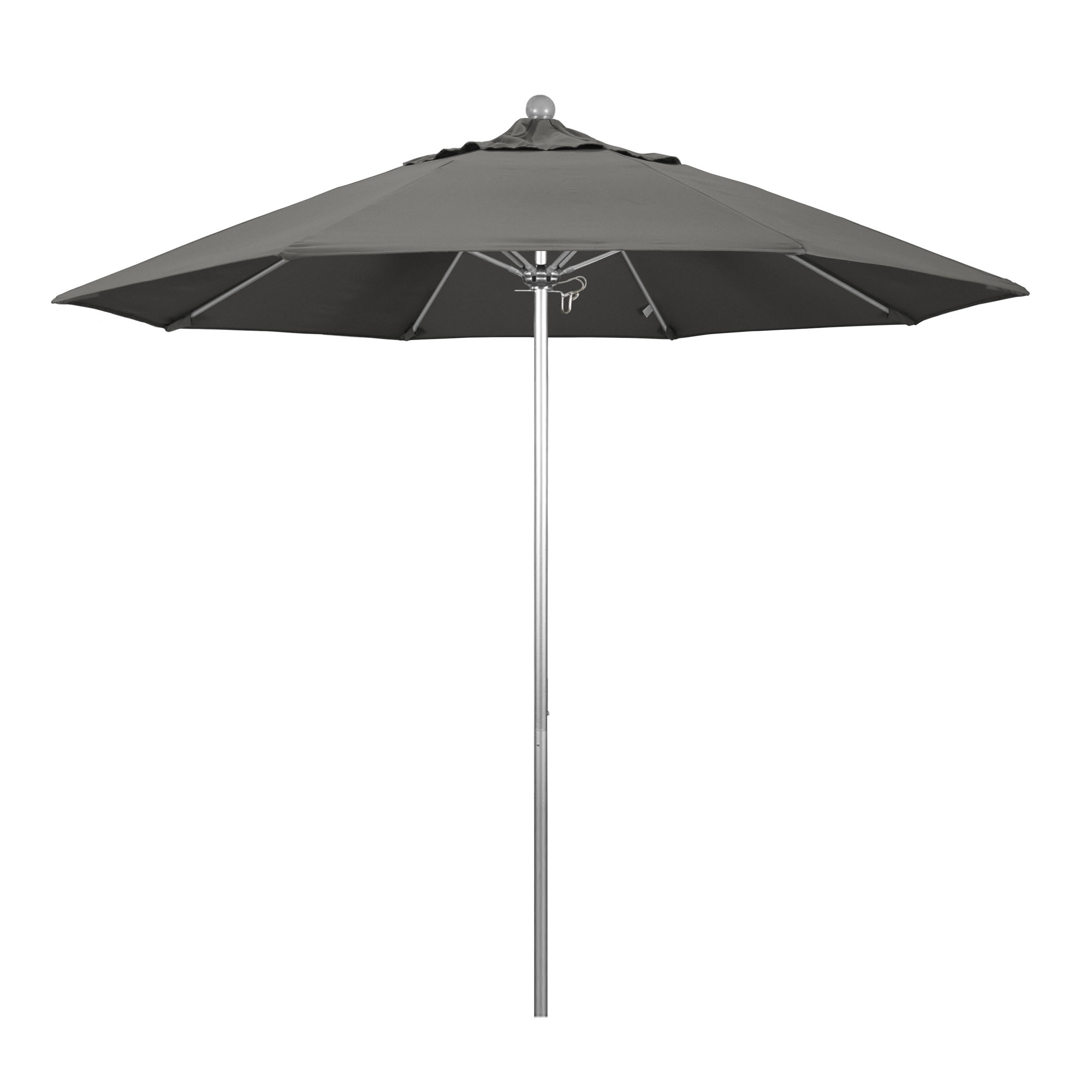 Hibo 108'' Sunbrella® Outdoor Umbrella, Canvas Charcoal Sunbrella® Canvas