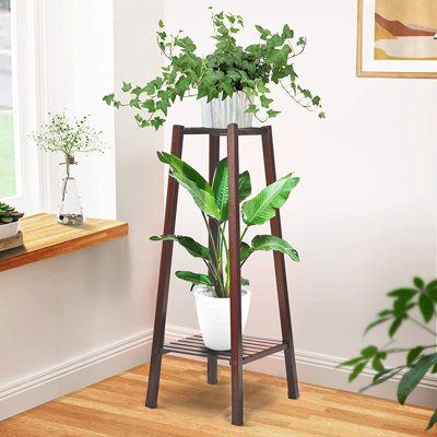 Samaira Solid Wood Plant Table 2 Tier
