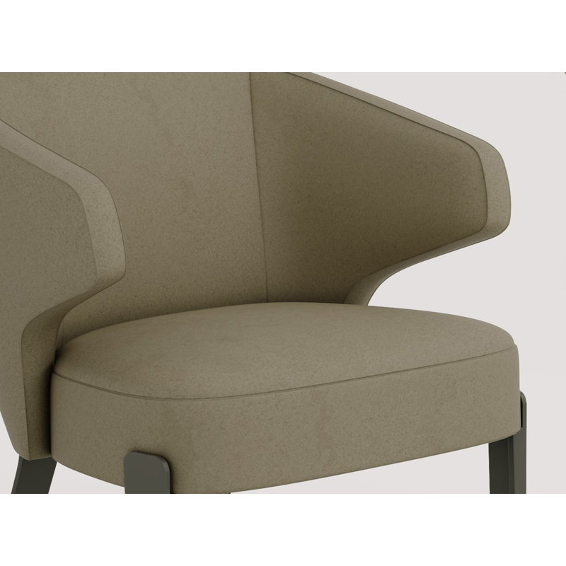 Fauteuil demi-tonneau Meisner, Taupe
