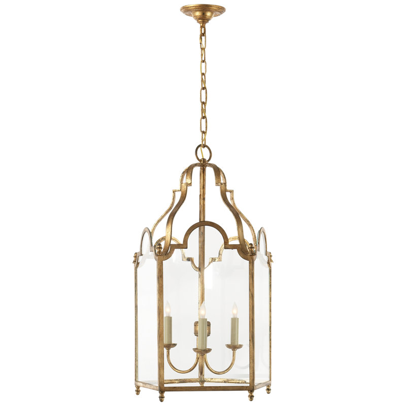 Chapman & Myers French Market Medium Lantern, Golded Iron