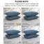 Taies d'oreiller matelassées Vilano de Southshore Fine Linens, en microfibre doublement brossée, à coutures carrées et bords passepoilés, lot de 2, 51 x 66 cm, bleu couronne-399142831-324762884