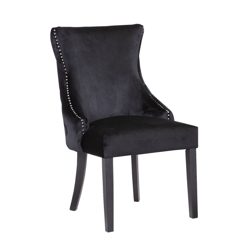 Stonefort Chair (Wood Legs), Black