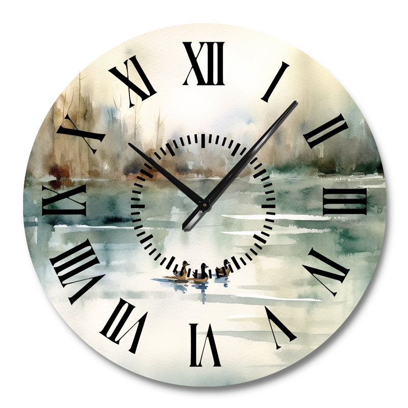 Horloge murale Ducks In Pond I, Grand