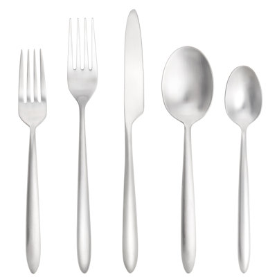 Velo 5 Piece 18/10 Stainless Steel Flatware Set, Service for 1