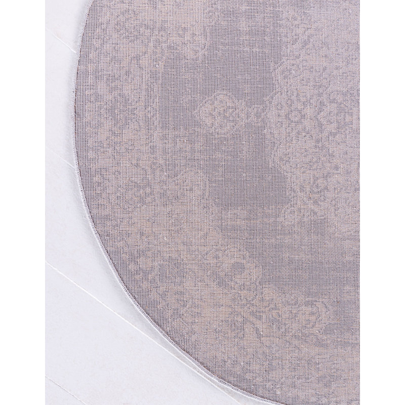 Transitional Gaastra Area Rug Feather Color, Round 3'3"