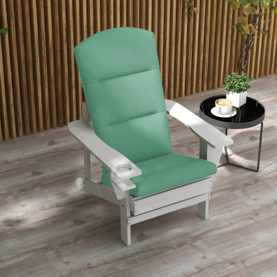 Coussin de chaise d'extérieur avec attaches de dossier Adirondack