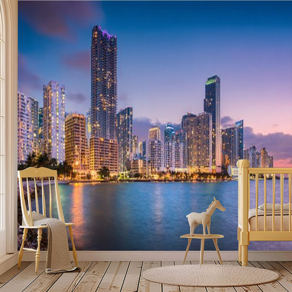 Latitude Run® Peel and Stick Wallpaper Wall Mural Ocean skyline view ...