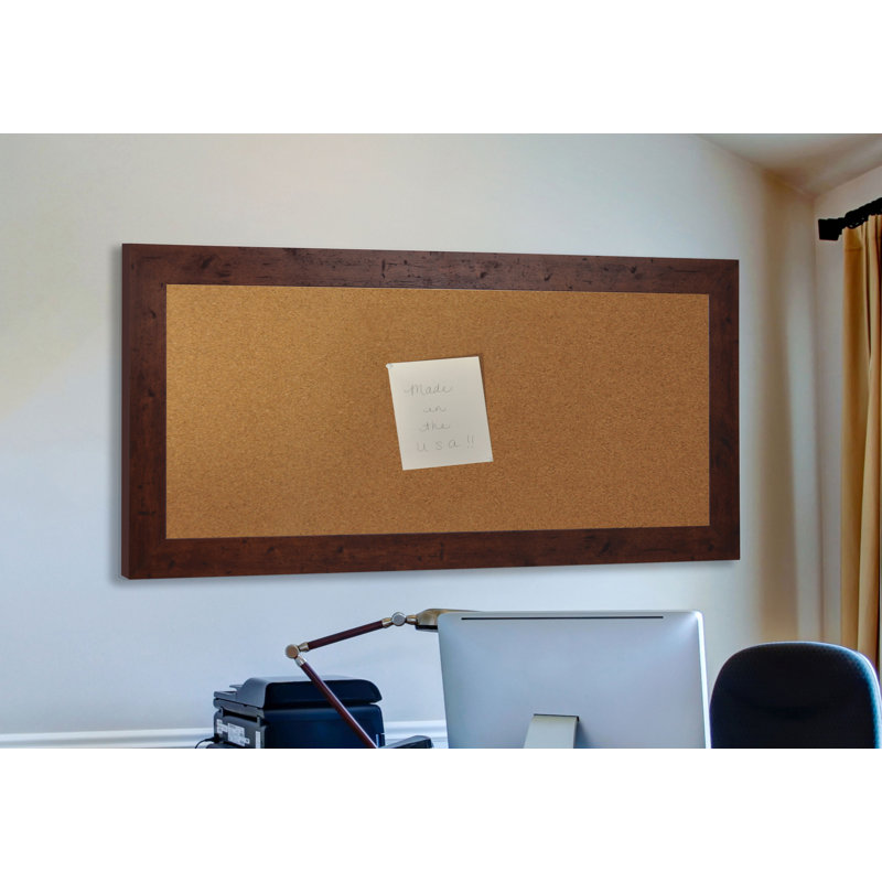 Babillard mural Linlin Barnwood, H 4 pi x l 2 pi 6 po,  Noyer foncé