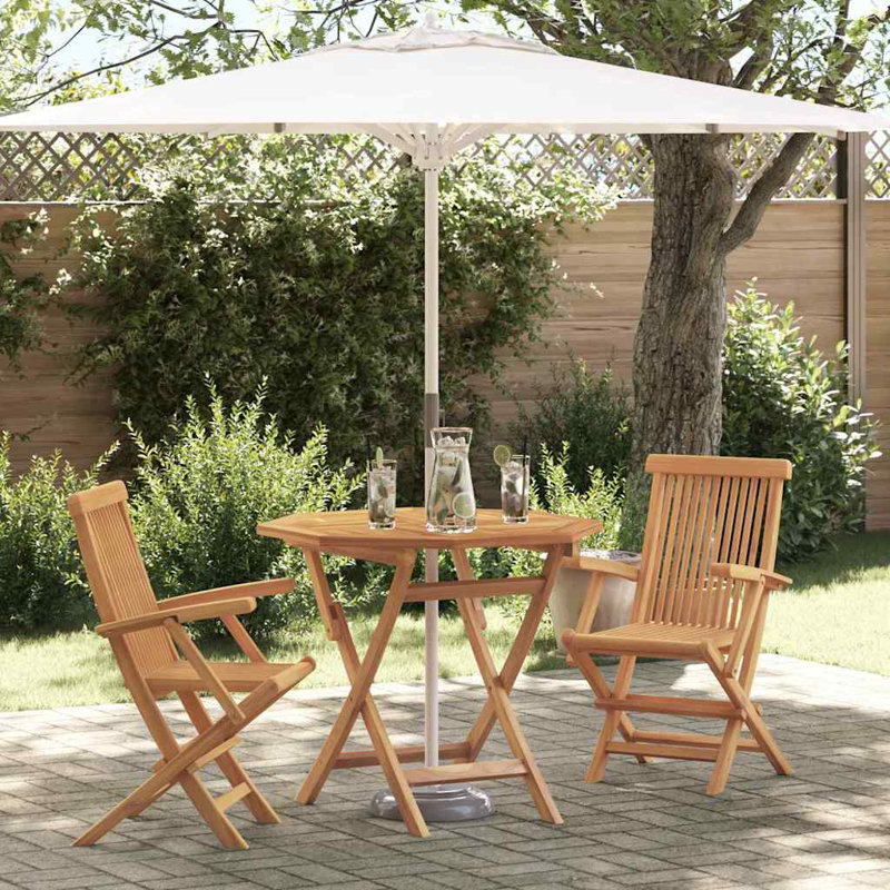 2 - Person Solid Wood Patio Dining Set Table,