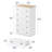 White 5 Drawers Dresser, 45" Tall Modern Chest Of Drawers, Farmhouse Drawer Dresser Organizer With Large Storage For Bedroom, Living Room, Hallway, Entryway, White-1316072528