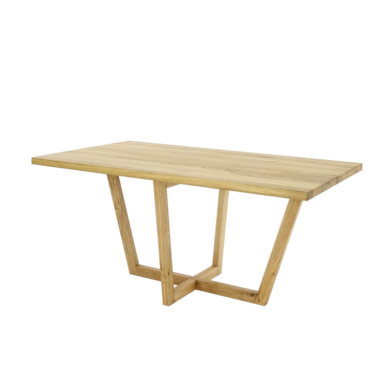 Kamilah Oak Solid Wood Dining Table, 75cm H x 160cm L x 90cm W, Natural Oil