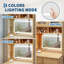 Coiffeuse compacte, coiffeuse avec miroir et lumières, ensemble de coiffeuse avec station de chargement-547899055