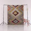 Tapis décoratif multicolore à motif géométrique triangulaire-1976238472