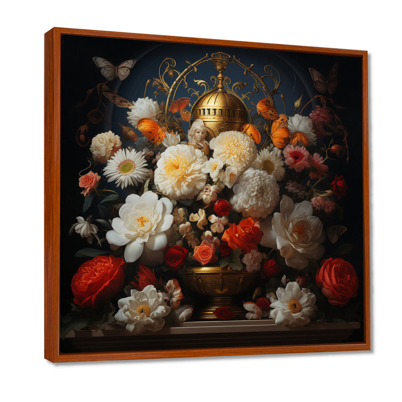 Reproduction d'art mural Renaissance Renaissance, Toile avec cadre flottant brun, H 16 po x l 16 po x P 1 po