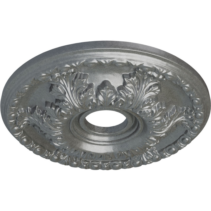 Médaillon de plafond Endurathane Oldham, DO 18 po x P 1 1/4 po (convient aux auvents jusqu'à 8 5/8 po), finition Americana peinte à la main