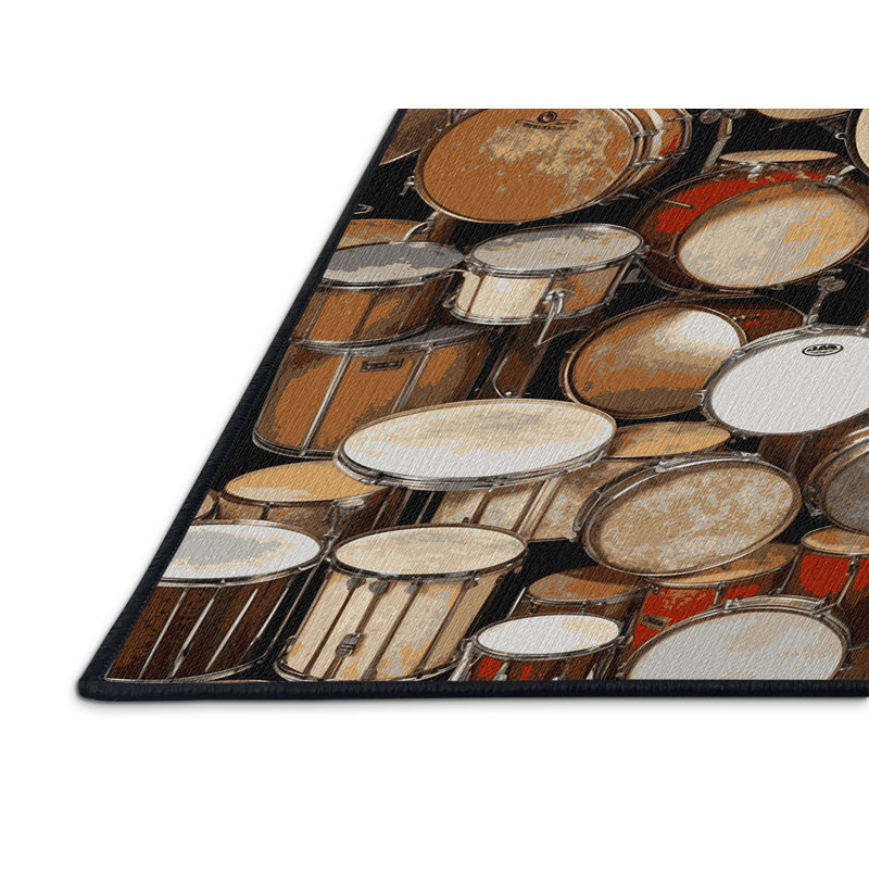  Tapis lavable Drums, Rectangulaire 8 pi x 10 pi