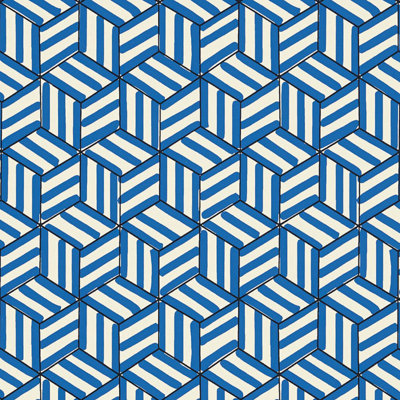 Schumacher x Miles Redd Tumbling Blocks Wallpaper