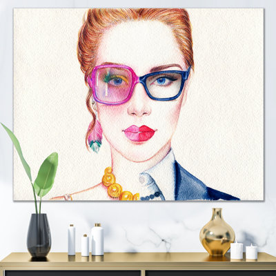 «Work Hard Play Hard Portrait» - reproduction d'art sur toile Glam