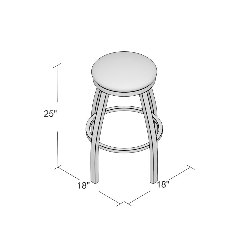 802 Misha Swivel Stool, Black Wrinkle, Vinyl-Canter Red, Counter Stool (25" Seat Height)