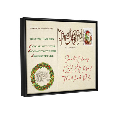 «Merry Christmas Vintage Post card» par Lil 'Rue - Impression sur toile