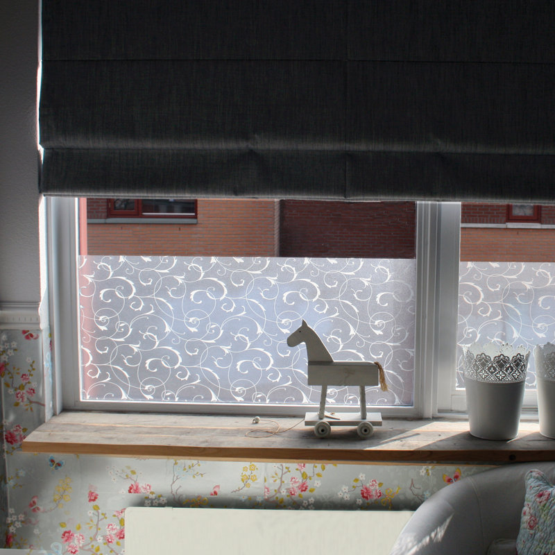 67.5 cm x 1.5m Roll Scroll Flower Window film