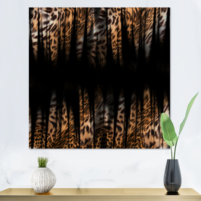 Léopard et tigre II - photographie, L 36 po x H 36 po, Toile tendue