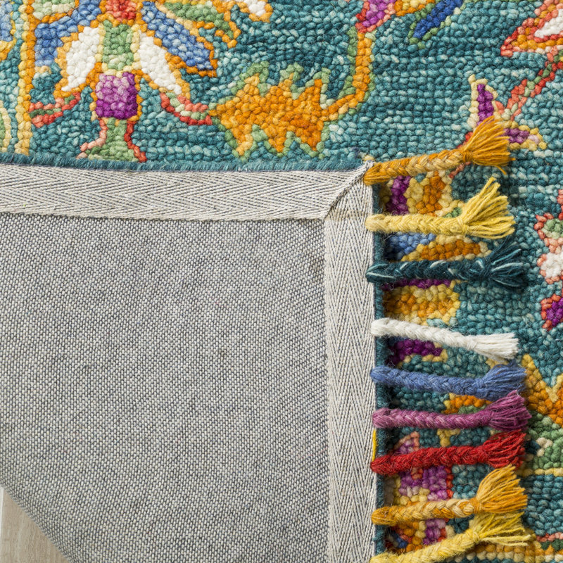 Vahakn Hand Tufted Wool Floral Rug, Runner 2'3" x 7'