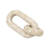 Small Two-Link Cream Marble Chain Sculpture, 6.5" Interlocking Decorative Object