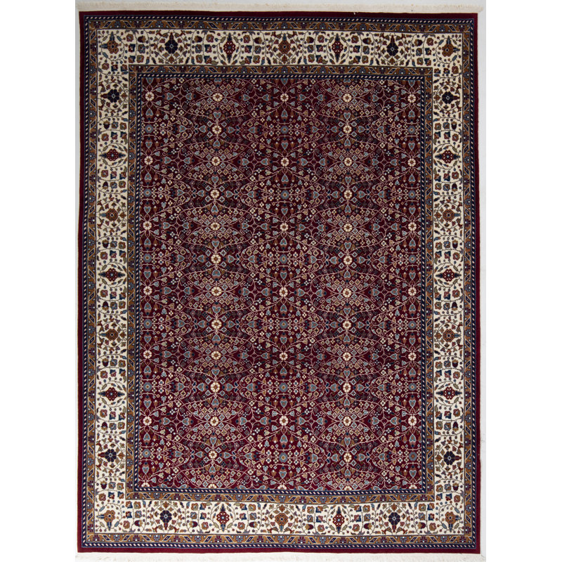 Hand Knotted Oriental Area Rug in Red