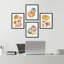 «Autumn Fall Thanksgiving Pumpkin Tree», reproduction de papier encadrée sur papier 4 pièces-97770536-97770539