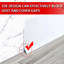 Moulure de vinyle 4 po x 20 pi à bordure murale auto-adhésive, bordure de plinthe flexible, blanc