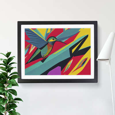 Unique Abstract Hummingbird - Framed Print