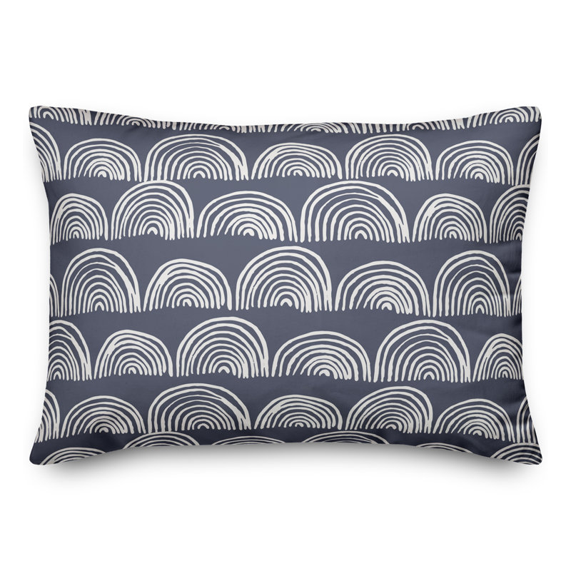 Abstract Outdoor Throw Pillow, Blue