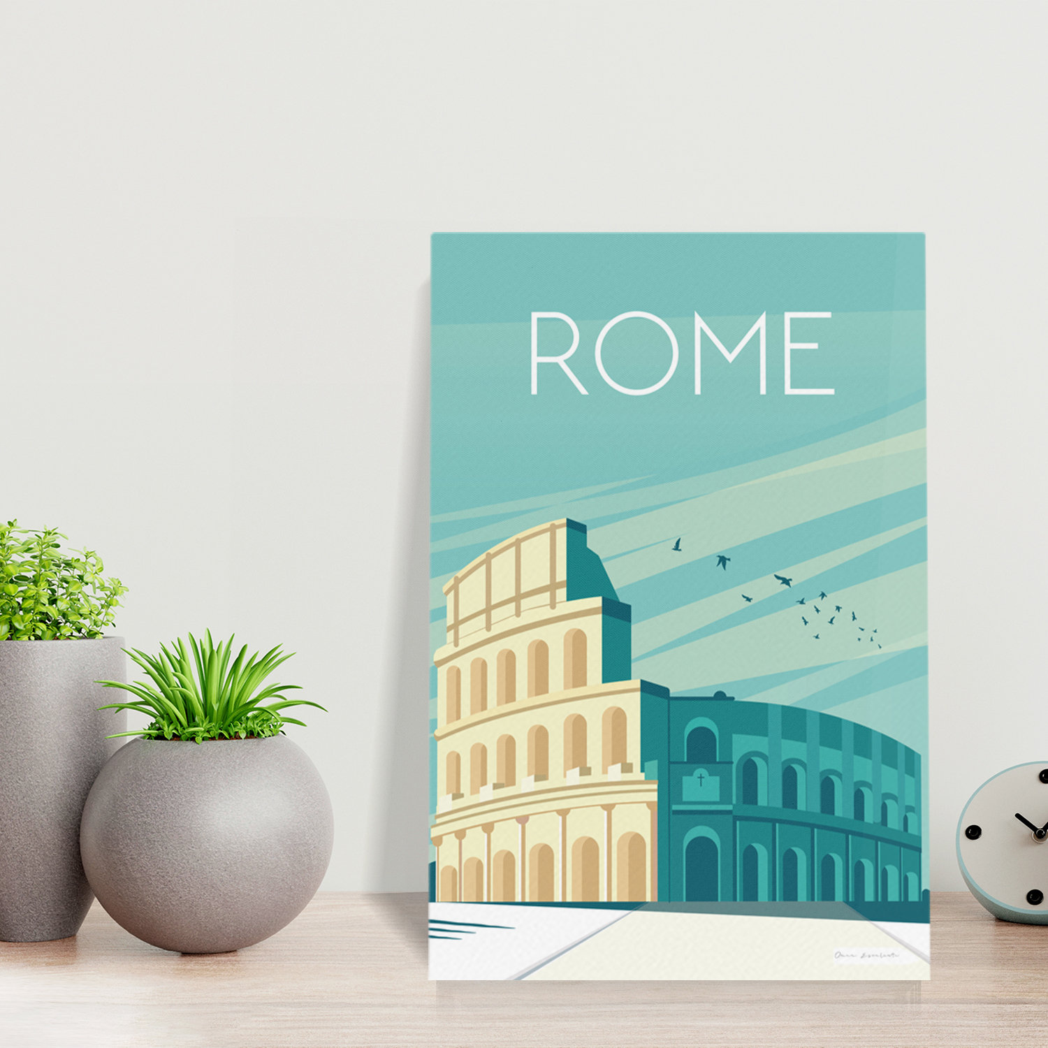 George Oliver Rome - Rome Adventure Advertisement Aqua Art | Wayfair